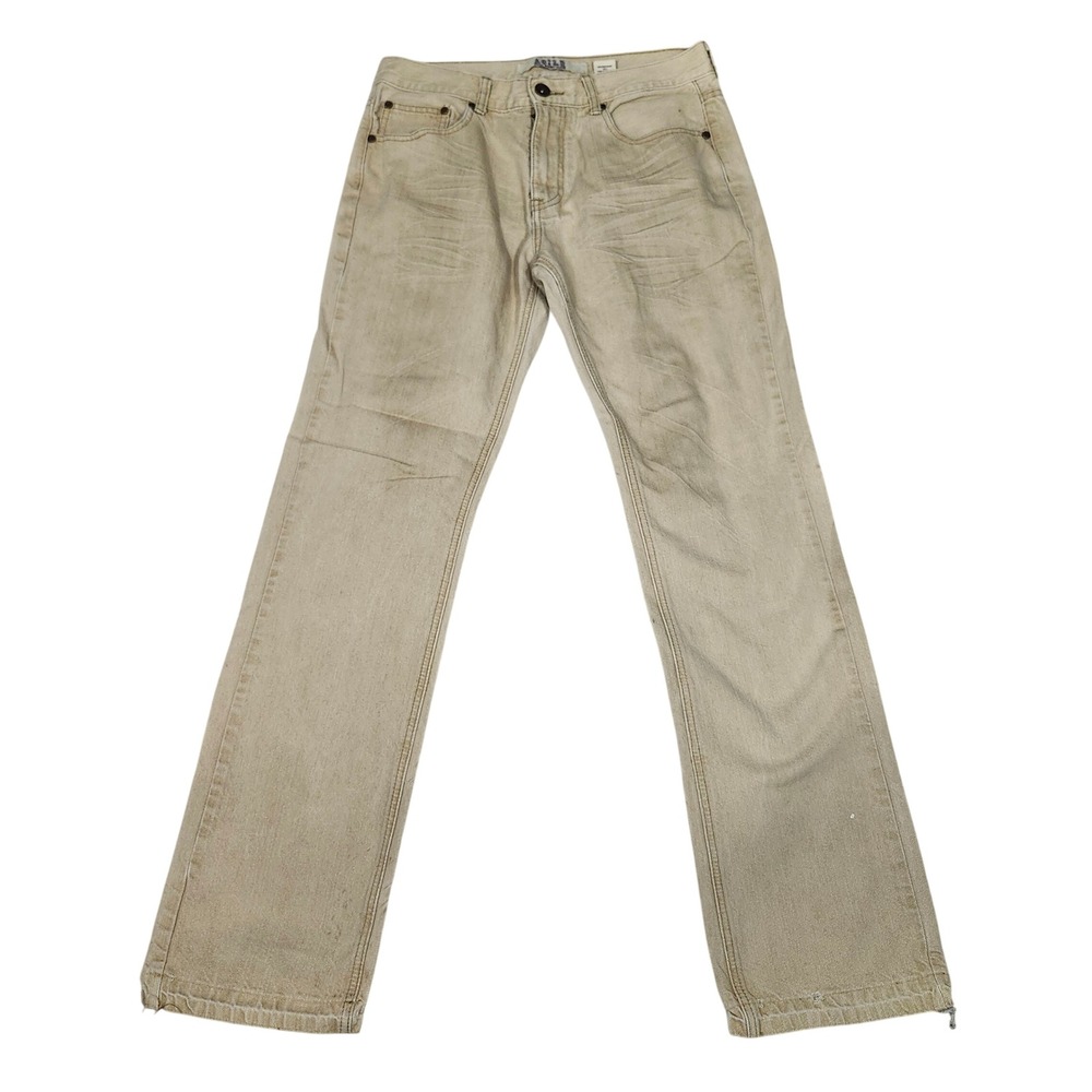 Agile Jeans Men's Size 32x32 Tan‎ Khaki Straight Leg Denim Casual Pants READ